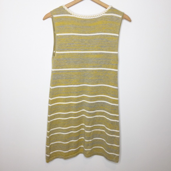 Nick & Me sweater dress striped mustard gray - Picture 4 of 4